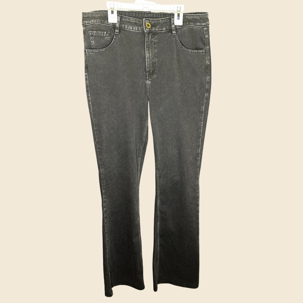 Halara Womens Black Wide Leg Denim Jeans Sz LT Stretch Everyday Flare Casual